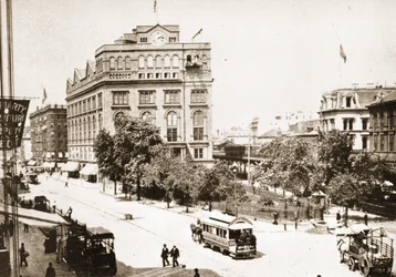 Cooper Park und das Cooper Union Gebäude, New York City, 1893